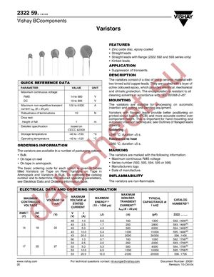 VDRS05A035BSE datasheet  